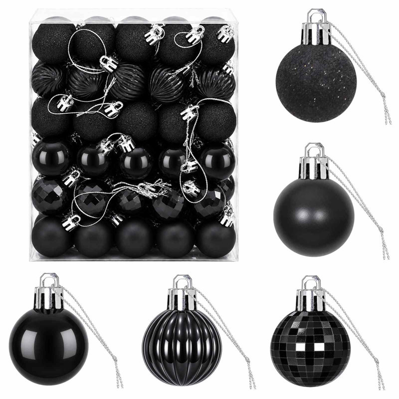 3cm Polystyrene Bauble, Black