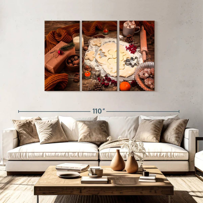 Senne Baking Gingerbread Men, 48" H x 74" W