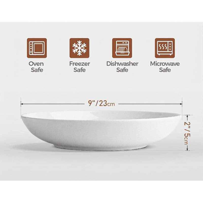 Glim & Glam Porcelain China Dinnerware - Set of 6