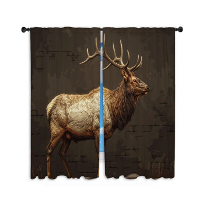 Regal Elk Wildlife Room Darkening Curtain Pair