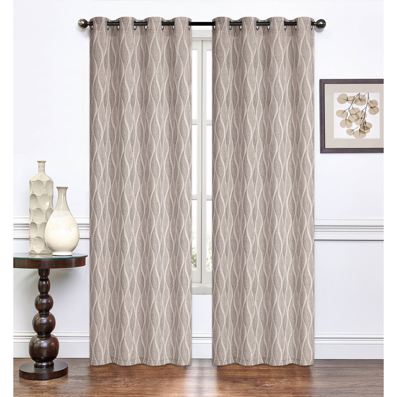 Semi Sheer Curtain Single Panel, Taupe