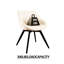Repas pour 2 à 4 personnes: table ronde tulipe de 31,5 po et chaises en polyuréthane noir, cuisine en cuir synthétique moderne style Mid-Century