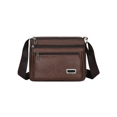 Sac à dos en cuir texturé à bandoulière de qualité supérieure Sac à bandoulière réglable Sac à main spacieux et léger pour le travail quotidien