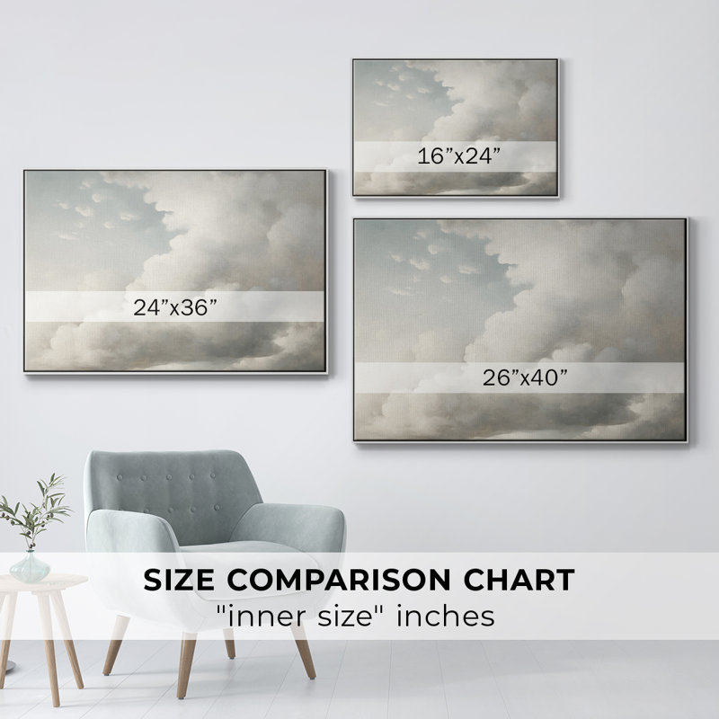 «Vintage Landscape -V» sur toile, Blanc