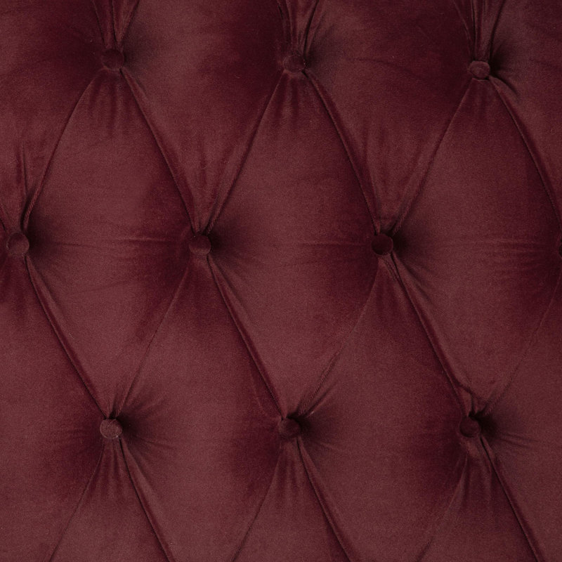 57-inch Upholstered Full Panel Bed Wine Red, King
