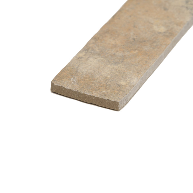 Carreau de mur et de sol en brique de porcelaine 2 po x 10 po Trinity, Sable / rouge vieillot