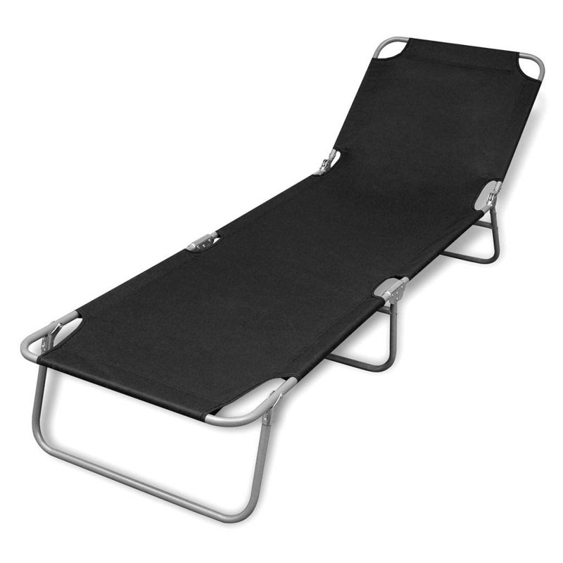 189cm Long Reclining Single Chaise, Black