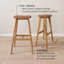 Tabouret de bar tapissier Beryl (30 po) - paquet de 2, cuir de polyuréthane pacane / caramel-96615135-96615132-96615134