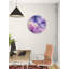 Horloge murale mauve en verre trempé, horloge d'art abstrait, horloge murale élégante, grande horloge, cadeau de pendaison de crémaillère-1103386168-1103386173