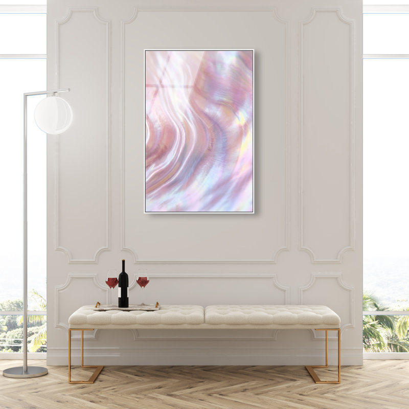 Iridescent Wave Print by Oliver Gal, 31"H x 21"W, White Floater Frame