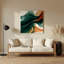Gradient Abstract 92, art mural en métal vert-388598416