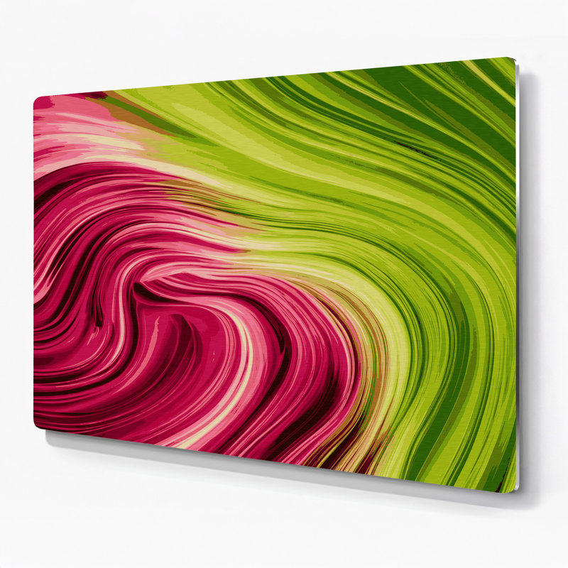 Gradient Abstract 89, art mural en métal rouge, H 11 po x l 14 po