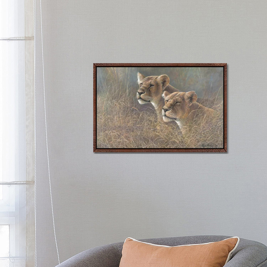 Sisters Of The Serengeti von Ruane Manning - Galerie-umwickelte Leinwand Giclée auf Leinwand