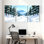 Ensemble de 3 reproductions d'art sur toile Winter Forest