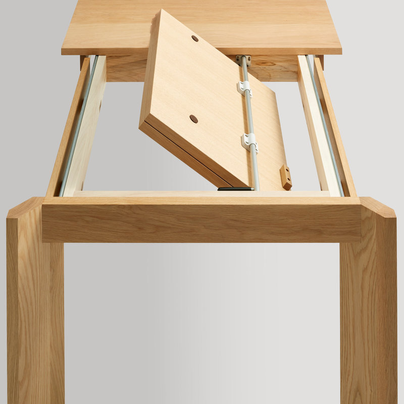 Moreover Solid Wood Dining Table, White Oak, 37" W x 84" L