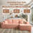 Boneless 106.3" Boneless Floor L-Shaped Sectional Sofa With Ottoman, No-Assembly Cloud Couch For Modern Living Spaces-1123401107-1124451603