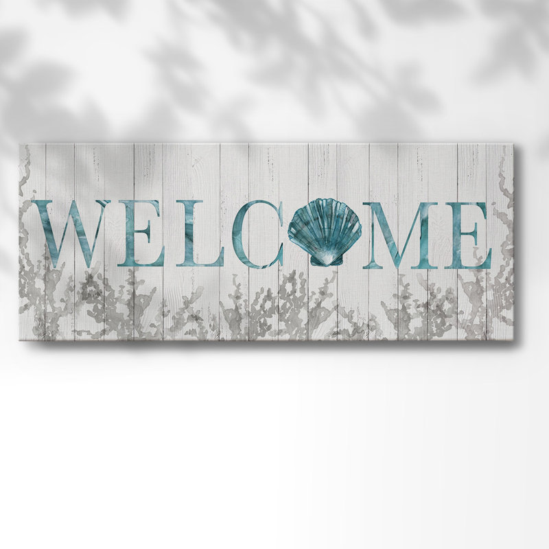 " Welcome Shell ", 12" H x 30" W x 1.5" D