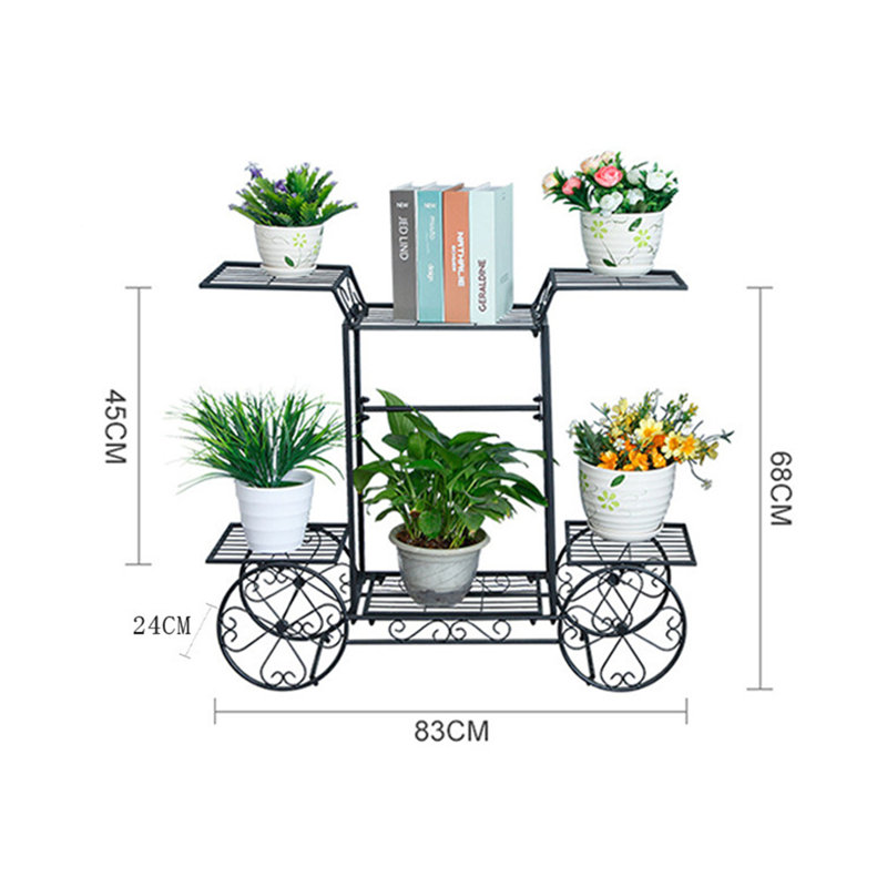 Support pour plante rectangulaire Espedita, Noir