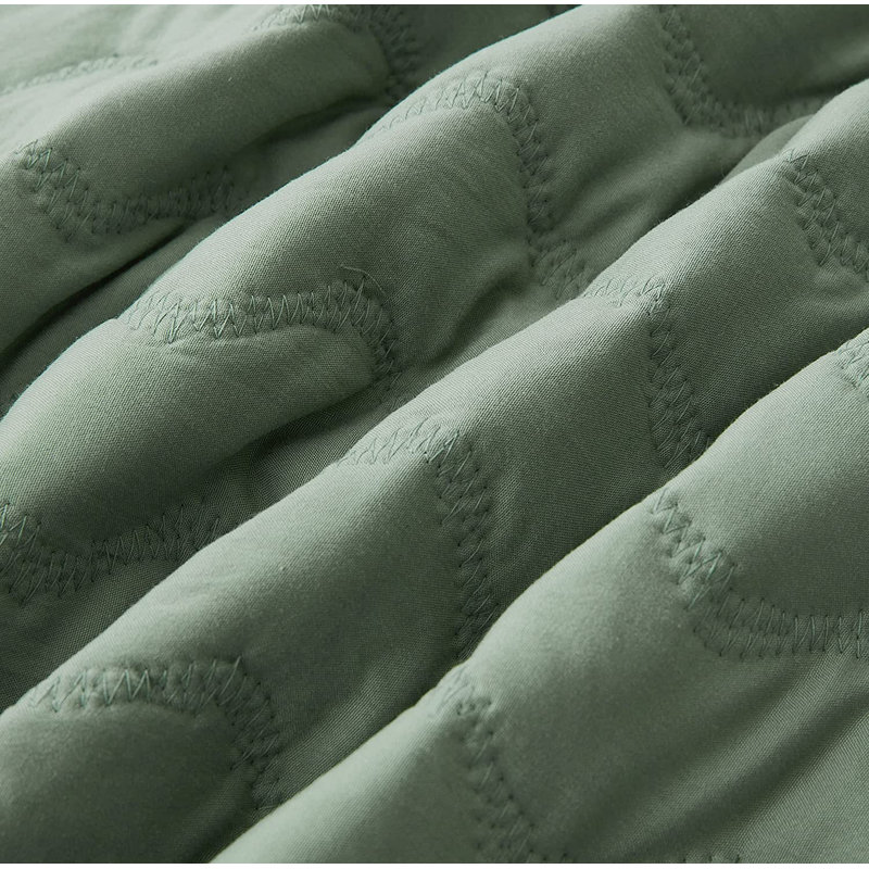 Destiny 3-Piece Washed Microfiber Quilt Set, King Quilt + 2 King Shams, Sage