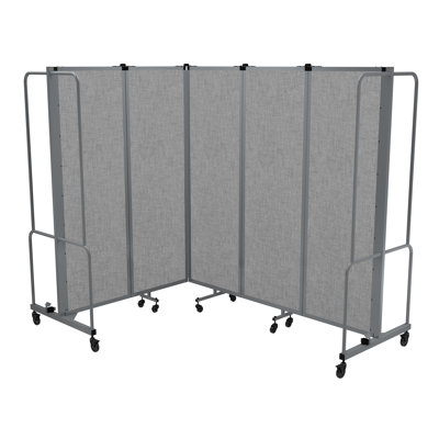 Otis Sound Dampening Premium Quality Mobile Room Divider, Gray Frame