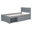 Lit plateforme avec tiroir et deux tablettes-158583730-158583731