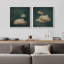 "Vintage Moody Clouds Illustration Modern Art Minimalist" 2 pièces-101463075-101463074