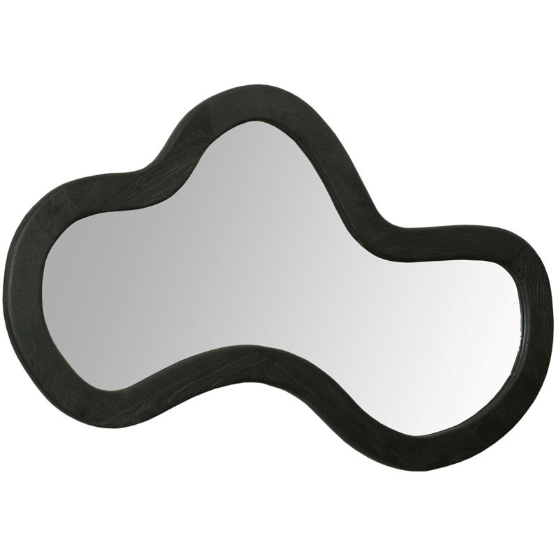 Miroir d'appoint Oblique, Noir, 48 po x 28 po