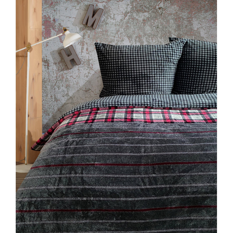 Elraine Reversible Bed Linen, 135 x 200 cm Duvet Cover - 1 Additional Piece