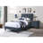 Twin Bed Frame With Upholstered Headboard Wood Bed Frame Platform Bed Frame-1278169688