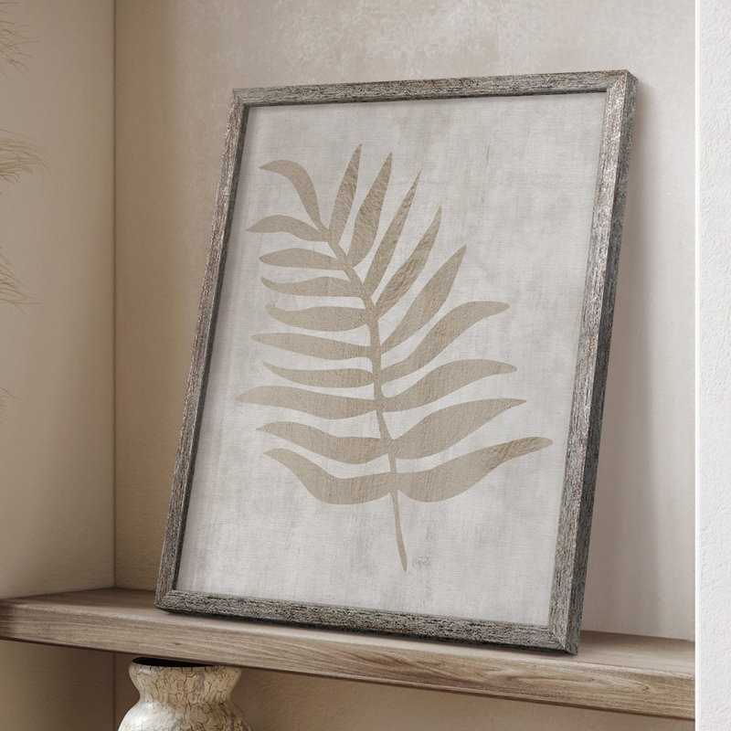 «Peaceful Palm II», reproduction encadrée - bois massif 48329, H 11 po x l 9 po