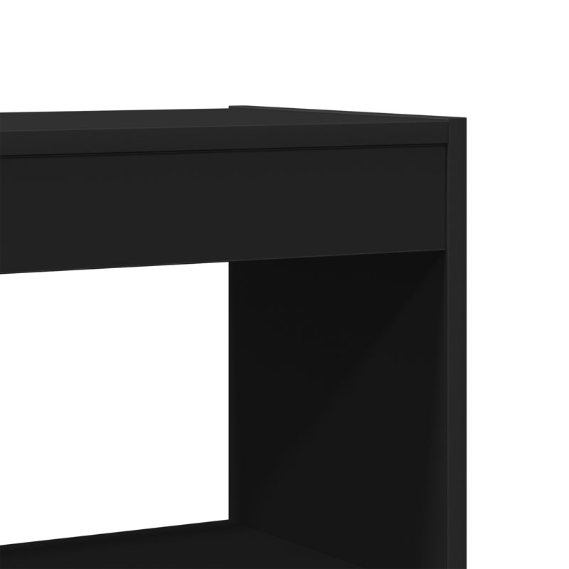 Armoire à livres vidaXL en bois d'ingénierie noir 39,37 x 11,81 x 77,95 po, Noir