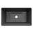 Sinber 30" Black Fireclay Farmhouse Apron-Front Single Bowl Kitchen Sink with 2 Accessories
