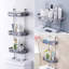 Étagère de rangement à 3 niveaux pour salle de bain GRIS