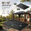Toile de rechange marron pour gazebo de 4 x 3 m (13 x 10 pieds), en polyester pour l'extérieur.