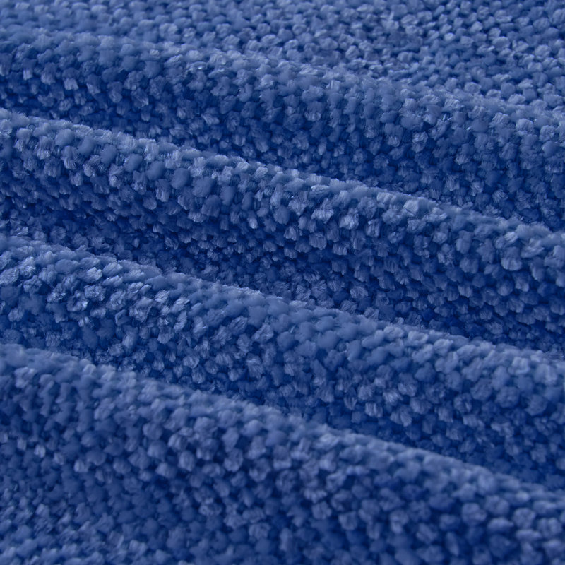 Jeté tricoté en cristal et chenille, Lapis bleu, L 80 po x l 60 po