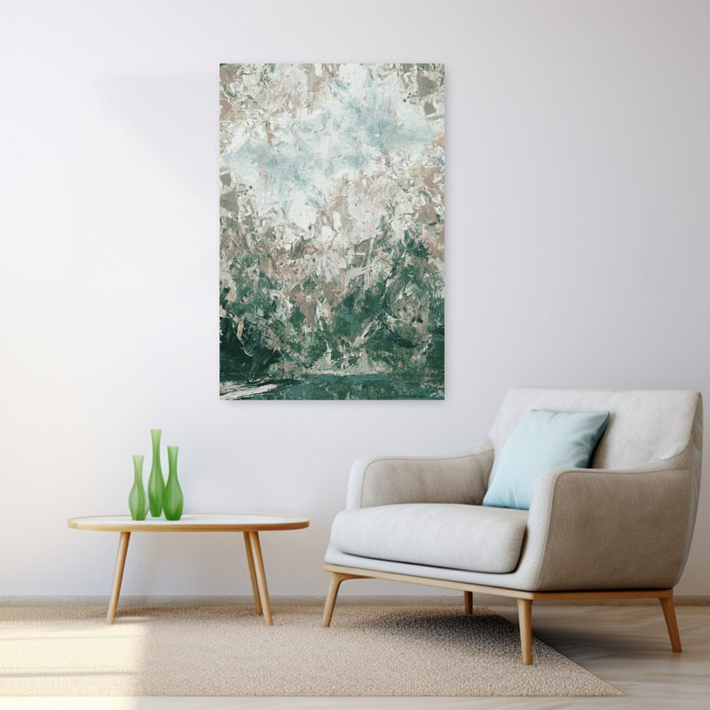 Printemps irlandais, art contemporain abstrait, H 48 po x l 32 po