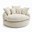 Fauteuil rond moderne surdimensionné de 55 pouces en mousse de polyester moelleuse avec coussins pour espace de vie (sans repose-pieds)-1830997807