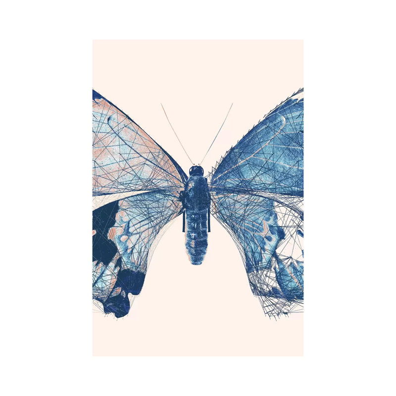 Butterfly V - Painting on Canvas, Wrapped Canvas, 30.48cm H x 20.32cm W x 1.91cm D