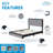 Barcelona Linen or Faux Leather Upholstered Platform Bed Frame with Adjustable Headboard, Heavy Duty Slat Support System, No Box Spring Required - Boyd Sleep-507699967-507699952