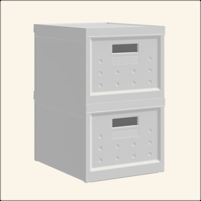 Set Of 2 Collapsible Stackable Storage Box With Lids For Home Or Office Organization