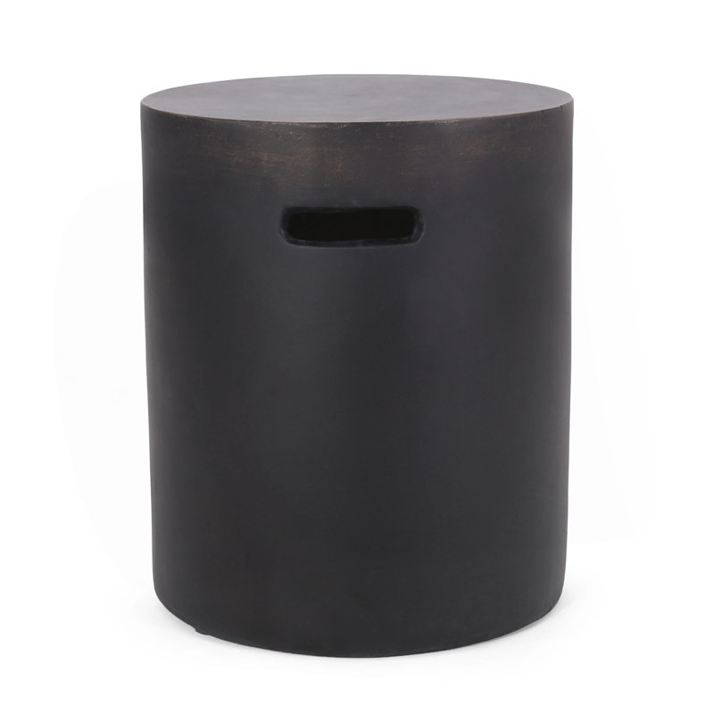 Outdoor Lightweight Concrete Side Table,Copper