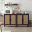 Buffet 70 "en rotin 70", 4 portes, tablettes réglables - Standard-130470833