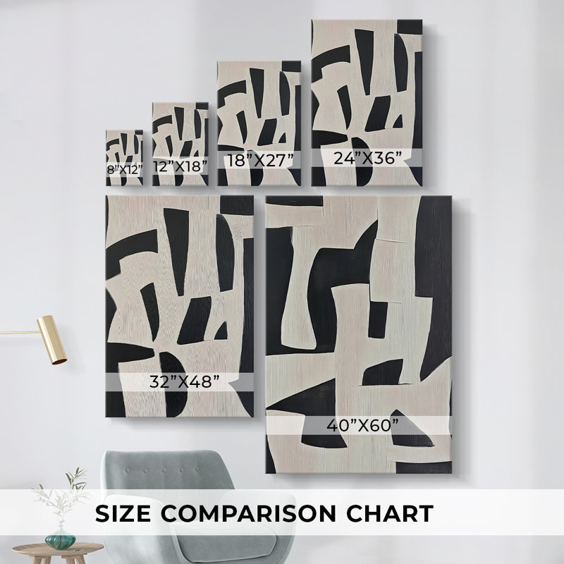 ABSTRACT Series dxcii - Toile tendue sur mesure - 3 pièces, H 12 po x l 24 po