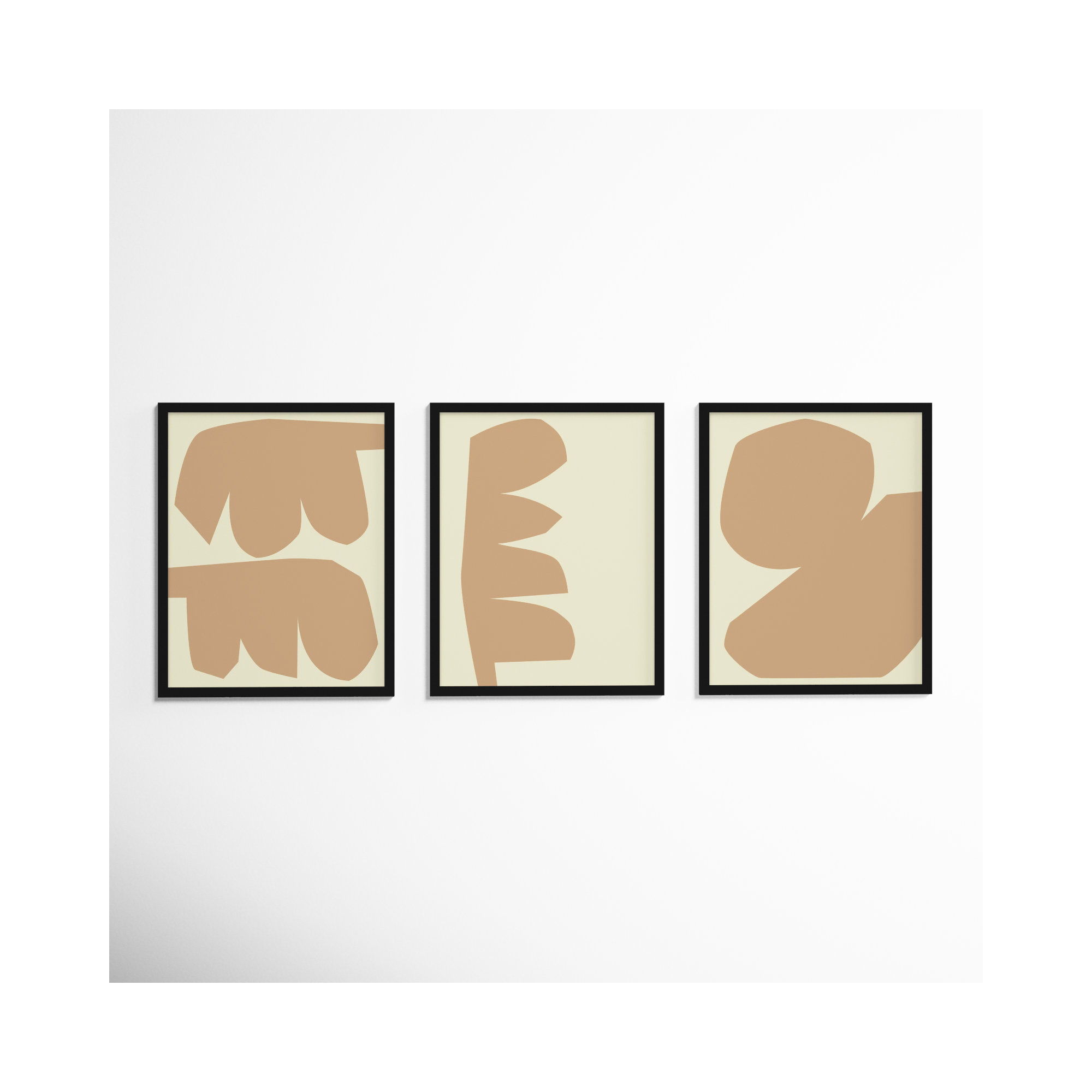 Component. Set Of 3 by Michael Kempen, Black Framed, 16" W x 20" H
