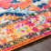 Tapis orange / rose Velazquez Kail