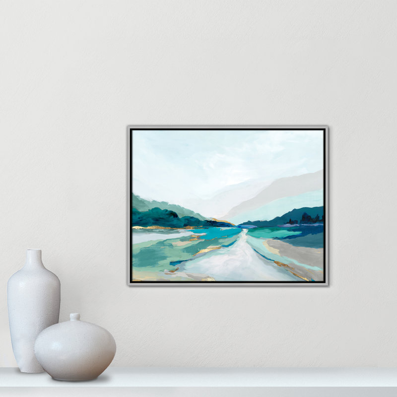 Hope Creek - Blue Version Print par Isabelle Z, Argent, H 23,5 po x l 29,5 po