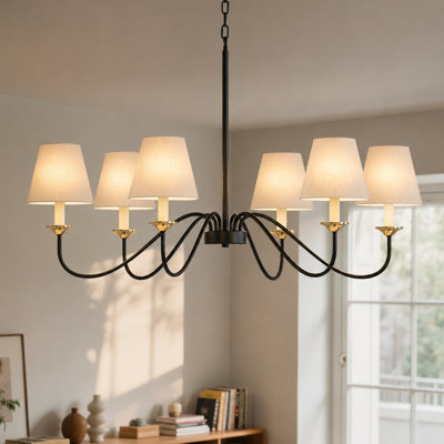 37'' Traditional Candle Chandelier With Empire Shade