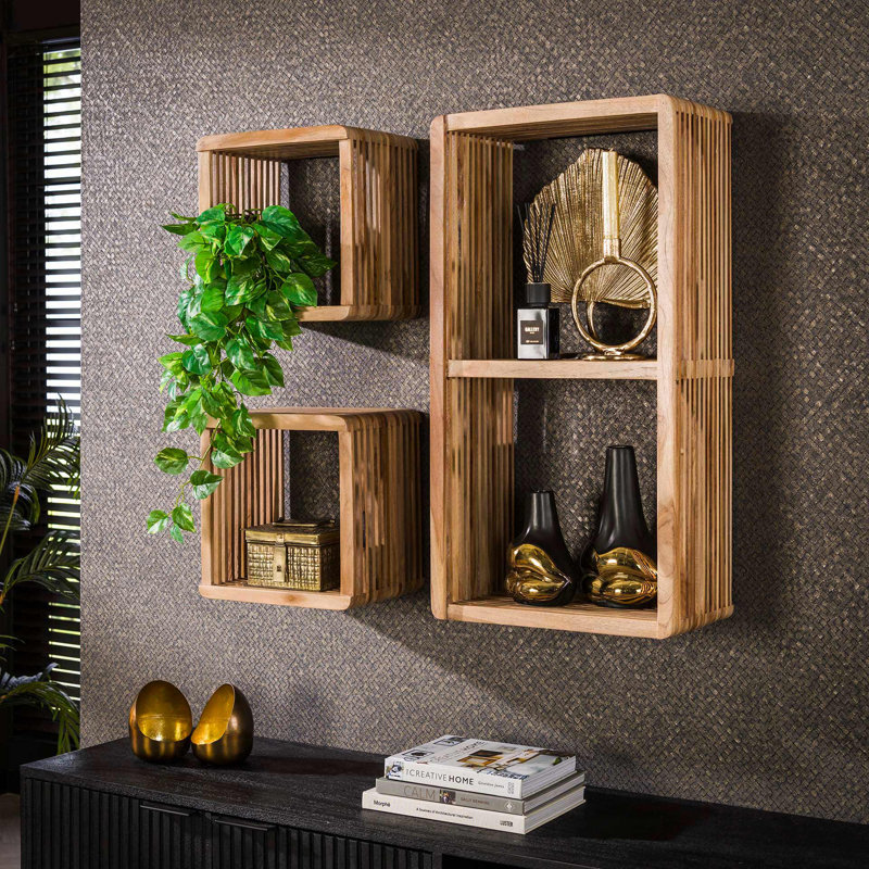 Holdingford Solid Wood Floating Shelf