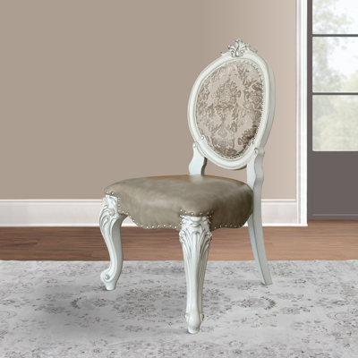 Chaise d'appoint rembourrée blanc os Akseli (ensemble de 2)