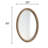 Aponi Oval Wood Frame Accent Mirror, Rustic Farmhouse Style Decorative Wall Mirror-2036655119